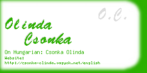 olinda csonka business card